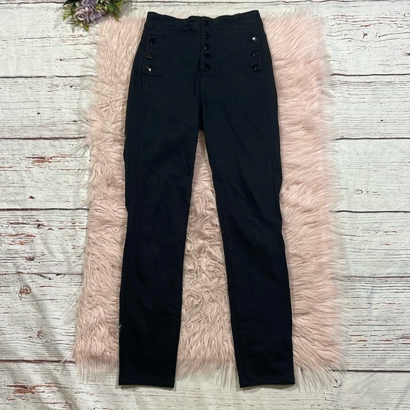 J Brand Natasha Sky Skinny High Rise Jeans in Seriously Black - Picture 2 of 13